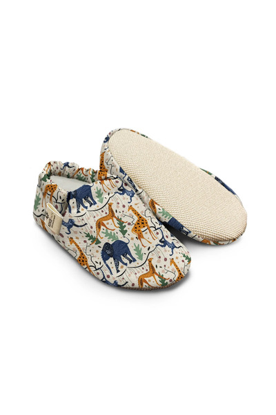 Kokopatik Organic Cotton Baby Booties, Anti-Slip Sole, Animated Forest Pattern Booties