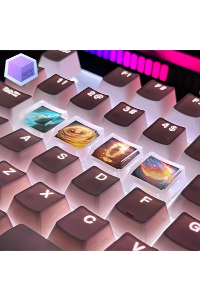 New Keycaps League of Legends Lol Ezreal Tuşları Q-W-E-R Mekanik Klavye Tuşu Artisan Keycaps