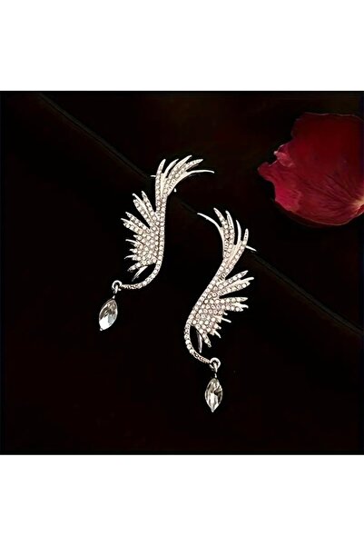 Pinkimaj Angel Wing Style Earrings with Stones Zircon 2 Earrings