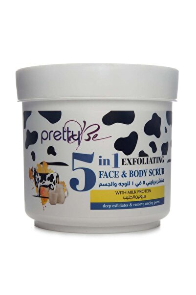 pretty Be مقشر للوجه والجسم 5 في 1 مع بروتين الحليب