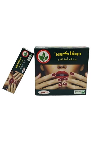 SAFA حناء أظافر كون أحمر 12 قطعة