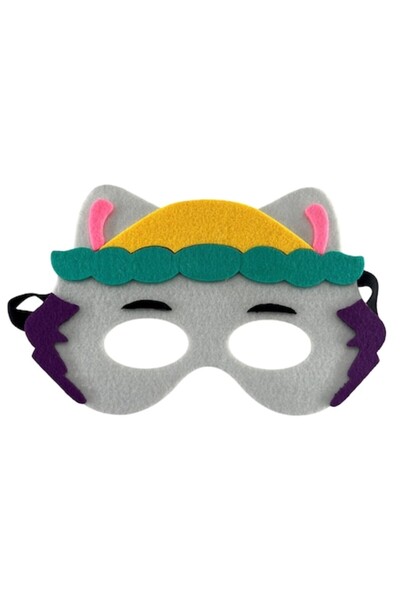 Mixbo Kids Mask, Cat Model, 20 x 12.5 cm, Felt/Elastic, Multicolor