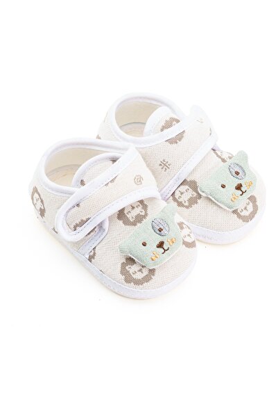 Mixbo Baby Shoes Mixbo, Velcro fastening, soft sole, blue dog pattern, 14 EU, cream