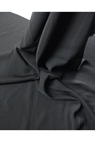 Kumaş Parça Crepon în culoare neagră (lățime 150 cm x lungime 120 cm)