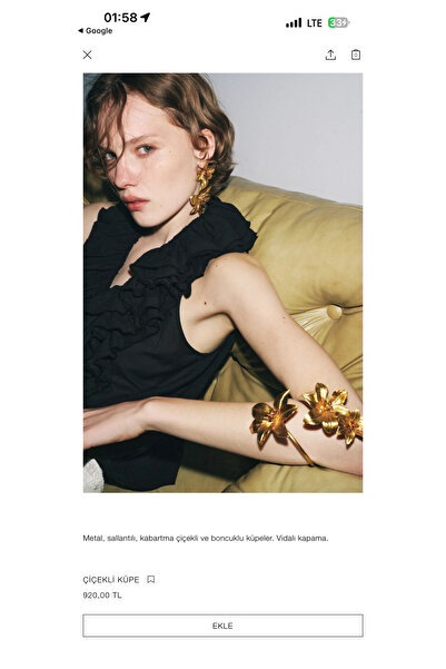 Bo Takı ve Aksesuar Marka model sallantılı çiçek küpe