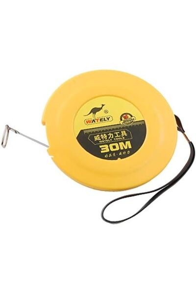 Other New Lon0167 Yellow Plastic Featured Case 3000cm 30M Reliable Efficacy Length Retractable Steel Tape