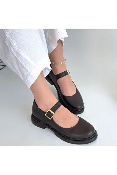 buğrahayalin Yokox Brown Leather Oxford Shoes