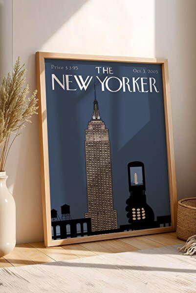 Saturn The New Yorker Çerçeveli Tablo October 3 2005 - Pencereden Bir Görünüm Tablosu