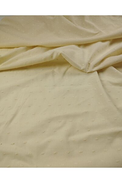 Kumaş Parça Voile de bumbac Nopeli în culoarea crem (lățime 150 cm x lungime ...