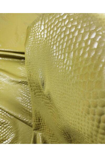 Kumaş Parça Тонкий трикотаж оливково-зеленого кольору (ширина 150 см x довжин...