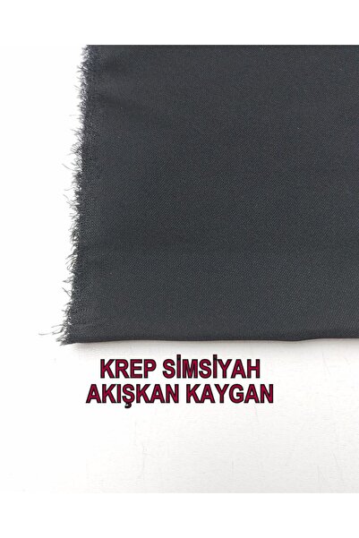 Kumaş Parça Crepon în culoarea neagră (lățime 145 cm x lungime 145 cm)