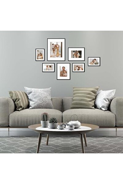 Golden State Art , 7 Pack Frames for One 11x14, Two 8x10, and Four 5x7 Pictures. Aluminum Photos Fram