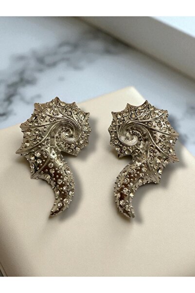 Bo Takı ve Aksesuar Sea Horse Model Silver Color Earrings