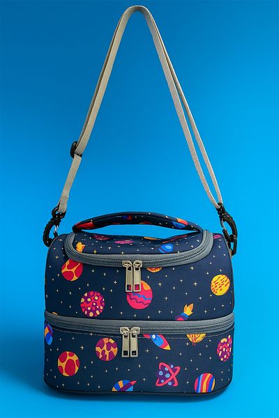 BYENS Lunch Box Thermos Girl Boy Children School Meal Thermal Bag Kindergarten 2 Compartments Thermal Insulated