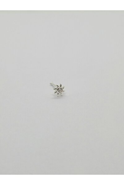 Set 925 Ayar Gümüş Zirkon Taşlı 'GÜNEŞ' Burun Piercing Hızma ( En:5 mm Boy: 5...