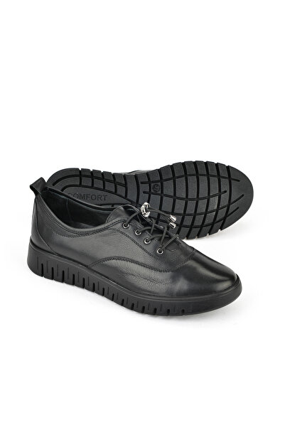 Ziya , Women's Genuine Leather Comfort Shoes 15355Z27671 Black