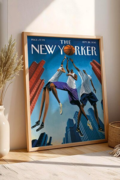 Saturn Pictură înrămată The New Yorker 28 septembrie 2015 - Pictură de baschet