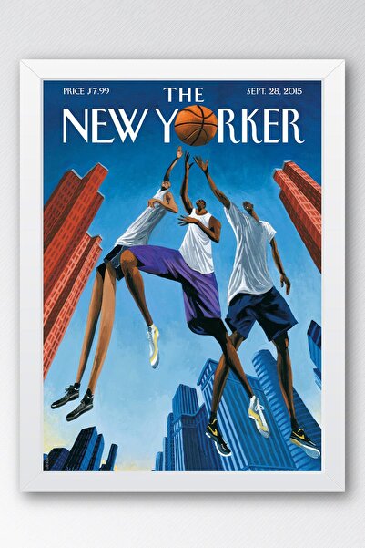 Saturn Pictură înrămată The New Yorker 28 septembrie 2015 - Pictură de baschet