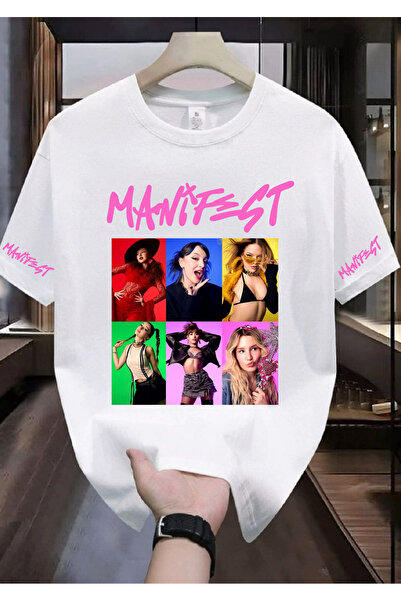 RYO FASHİON Tricou MANIFEST GROUP, alb, unisex, bumbac 100% u, tricou din mat...