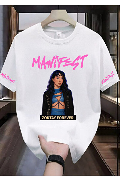 RYO FASHİON Tricou MANIFEST GROUP, alb, unisex, bumbac 100% u, tricou din mat...