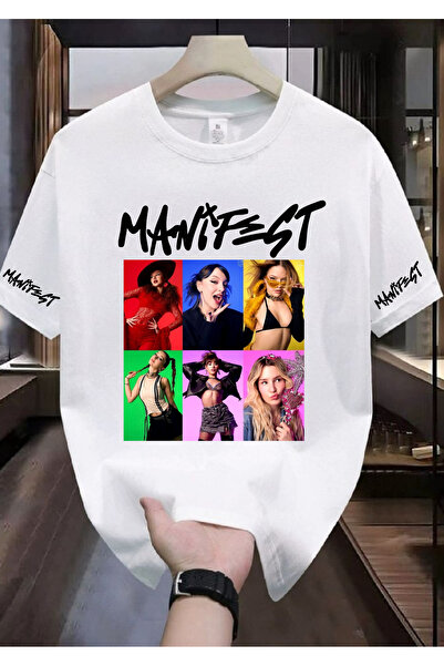 RYO FASHİON Tricou MANIFEST GROUP, alb, unisex, bumbac 100% u, tricou din mat...