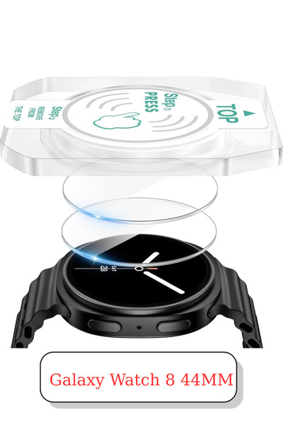 İncisoft Samsung Galaxy Watch 8 44mm Compatible Glass Screen Protector with Easy Application Apparatus