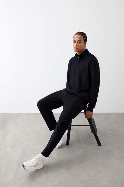 DeFacto Defactofit Standard Fit Stand Collar Modal Sportsman Sweatshirt E9772Ax25Au