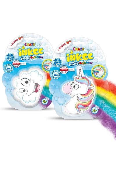 erorex Foam Rainbow Set 2 Rainbow Bath Bombs Children'S Bath Bombs Clouds Unicorn Shape Strawberry