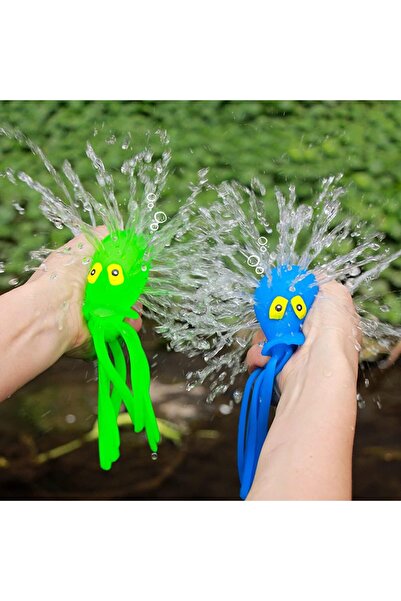 erorex Octopus Water Balls Set 4 Water Bomb Splash Soaker Ball Toys Games Fun Soak Wet Water Toy Rubber