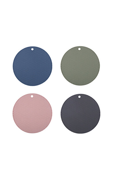 Choice9 18x18 4pcs Round 2/4 PCS Multifunction Heat Resistant Silicone Mat Drink Cup Coasters Nonslip Pads P
