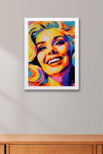 Saturn Marilyn Monroe Pop Art Framed Painting - Pop Art Poster Painting