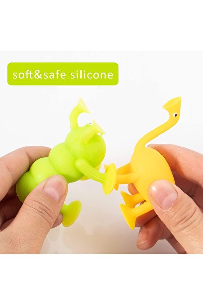 erorex Suction Cup Toys 9 Piece Silicone Baby Sensory Toys Strong Suction Cups Bath Toys Toddlers 1 3 Safe