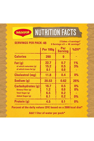 Maggi Chicken Bouillon Cubes 8 x 18 g Rich Chicken Flavor Cubes for Soups Stews Rice and Gravies