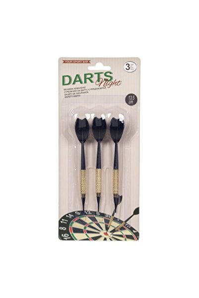 OEM Sageti Darts Negre Aurii 13.5cm - 3buc