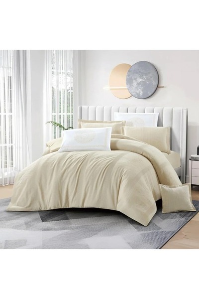 rexa Maha Beige Comforter, Elegant Design - 7 Pieces