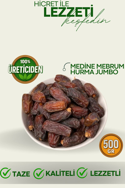 Hicret Kuruyemiş Medine Mebrum Hurma Jumbo 500 Gr