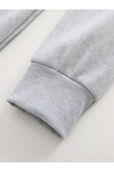 Revasser Unisex Erkek/Kadın NATURAL Renkli Özel Baskılı Pamuklu Oversize Kapüşonlu Sweatshirt