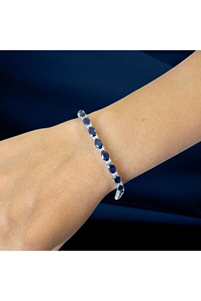 Pırlandia 14,82 Karat Pırlanta Safir Bileklik