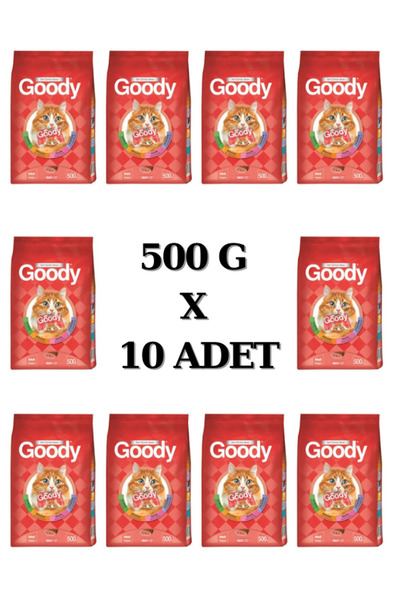Goody Etli Yetişkin Kedi Maması 500 G * 10 Adet