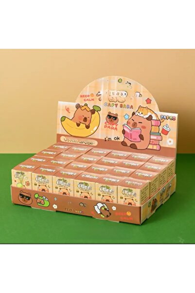 BAMİAMU 1 adet Capybara sürpriz anahtarlık kutusu,çanta,kalemlik süsü,altı fa...