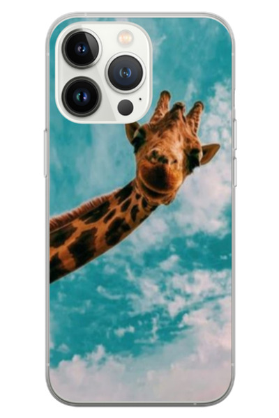 Atlas Husa personalizata 360 de grade pentru Apple iPhone 14 Pro Max, Giraffe...