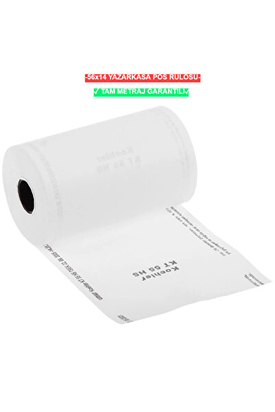 ICECOPY 56X14 YAZARKASA POS RULOSU TERMAL YAZICI KAĞIDI TAM METRAJ 1 ADET