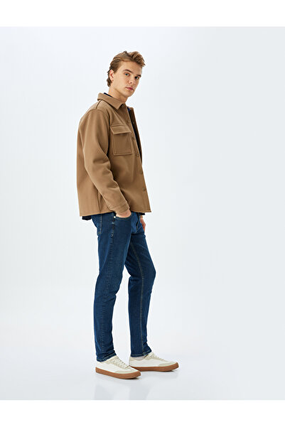 Koton Pantaloni slim din bumbac cu talie normală - Brad Jean