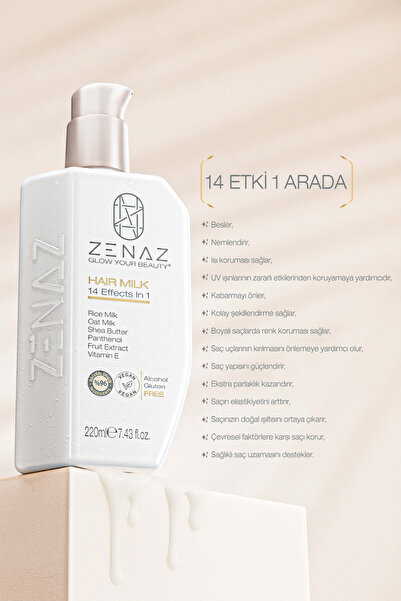 Zenaz Cosmetics Saç Bakım Sütü 14 Etki 1 Arada