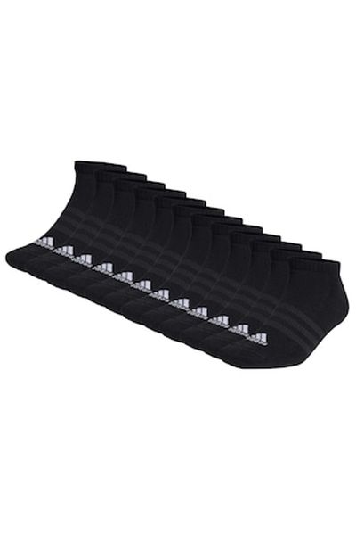 adidas , Set of unisex short socks with logo - 12 pairs, Black, Size 43-45