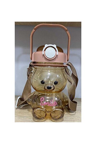 Mrt Tulip Smile Teddy Bear, with Pipet, Protection Lock Cover Water Bottle 750ml