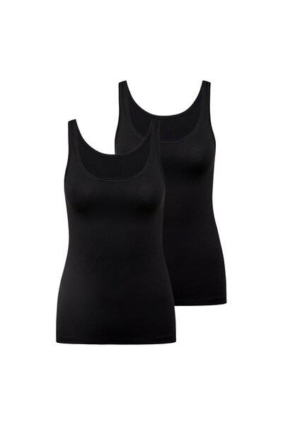 Calida Damen Top 2er Pack - Comfort, Unterhemd, Tank Top, Jersey, einfarbig