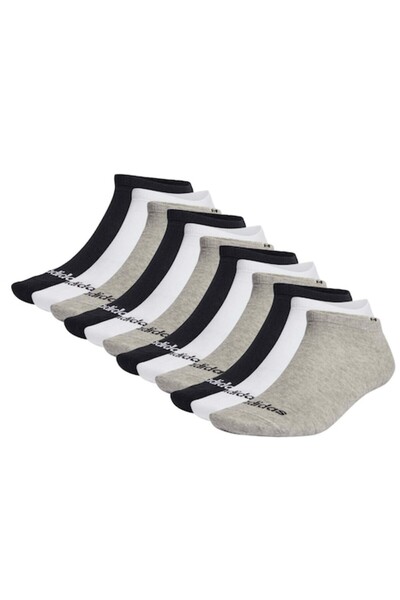 adidas , Set of Short Unisex Socks - 12 Pairs, White, Black, Grey, Size 43-45