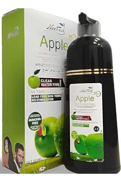 nice fresh Apple Hair Color Shampoo Natural Black 20