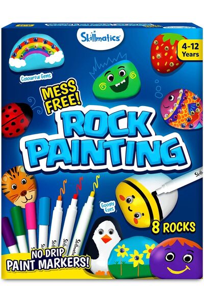 Skillmatics مجموعة الرسم على الصخور - نشاط فني وحرفي بدون فوضى للبنات والأولا...